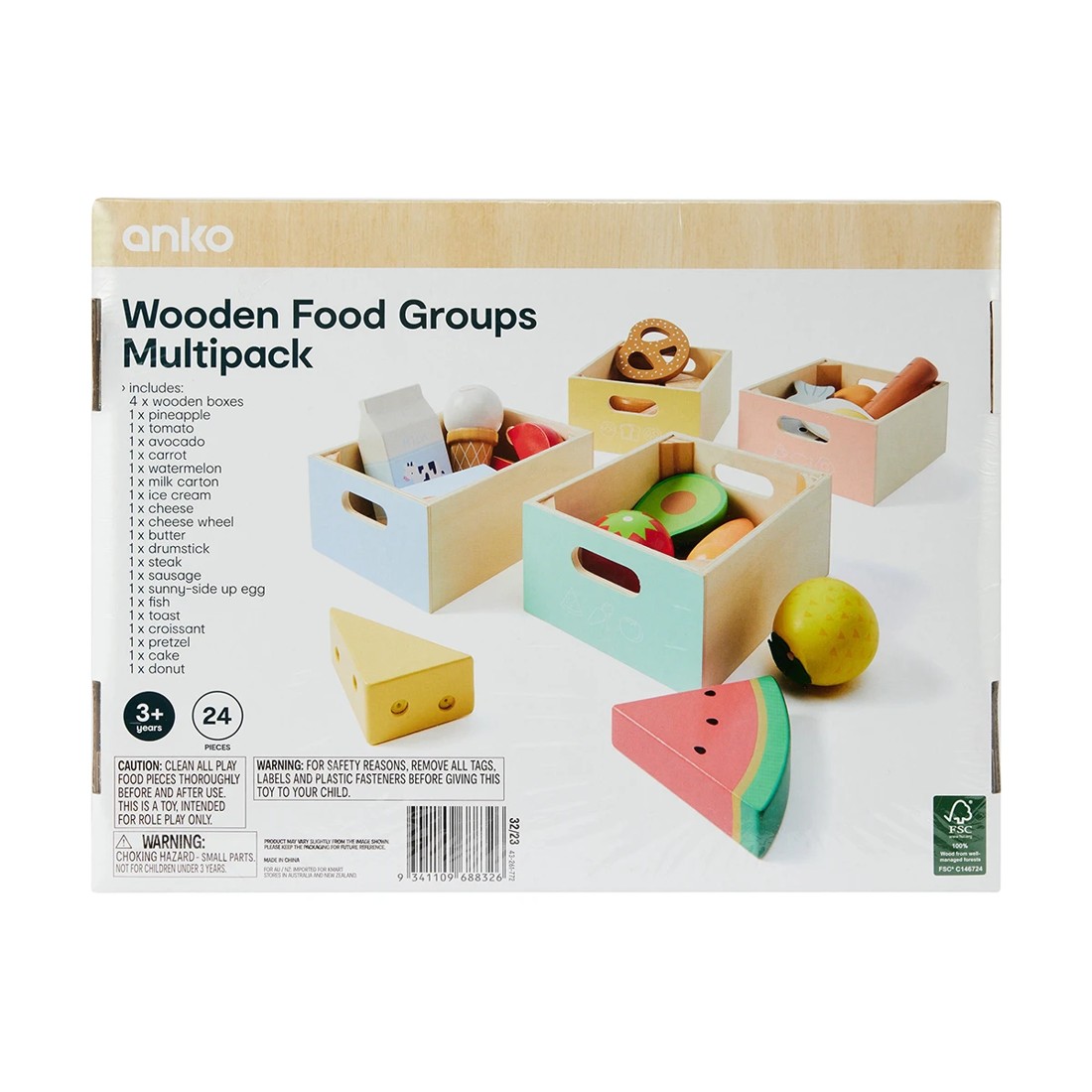 10 24 Piece Wooden Food Groups Multipack, 10 of 10