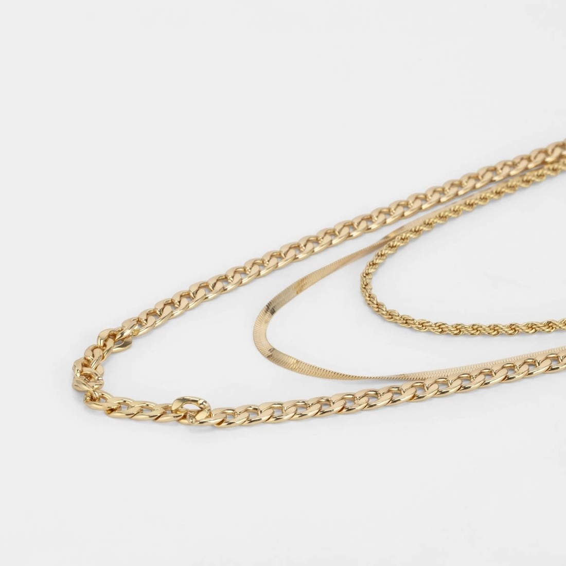 1 3 Pack Essential Chain Necklace - Gold Tone, 1 of 3