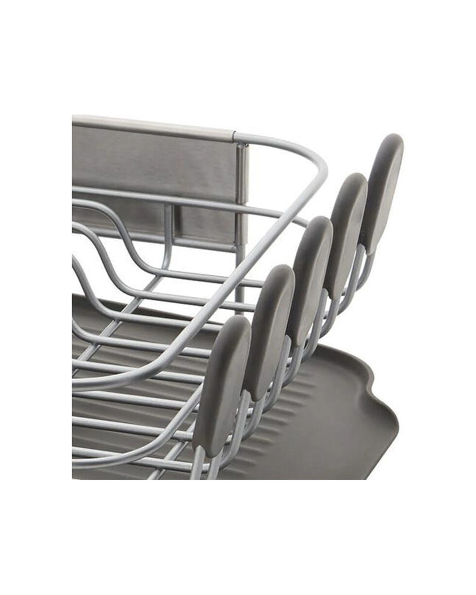 2 KitchenAid Three Compartment Compact Dish Sink Drying Rack - Charcoal, 2 of 5