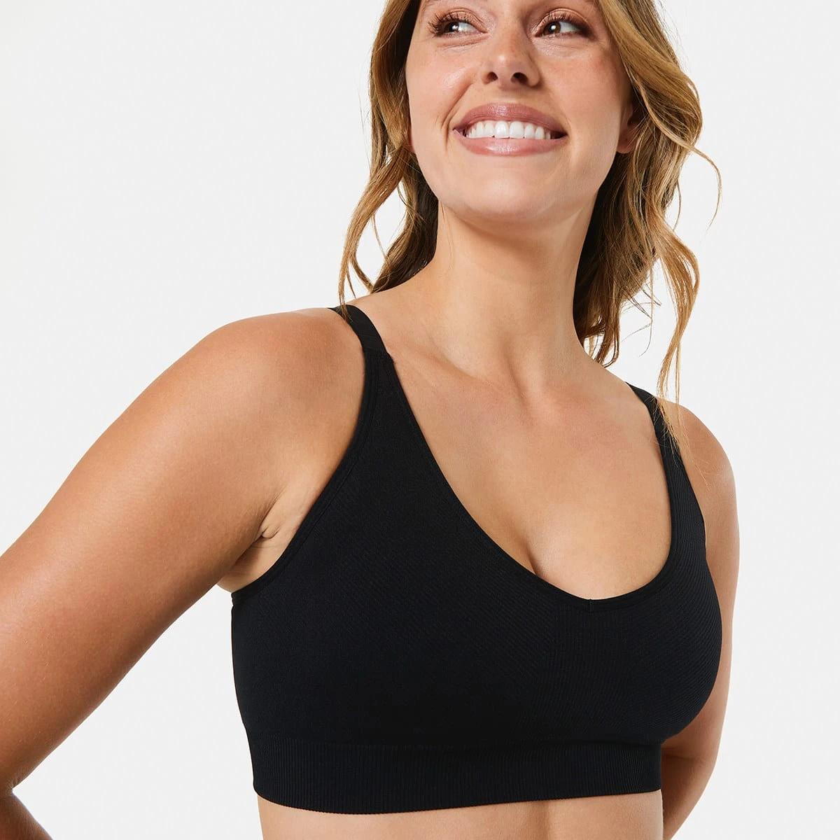 5 Medium Impact Sports Seamfree Crop Top BLACK, 5 of 8