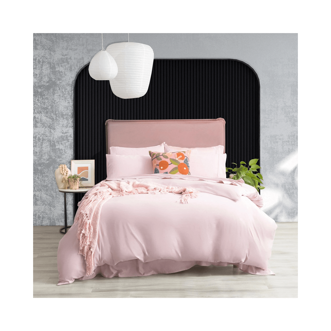 2 Ddecor Home Vintage Washed Microfiber Quilt Cover Set, Double (180 x 210 cms) - Lilac - Purple, 2 of 3