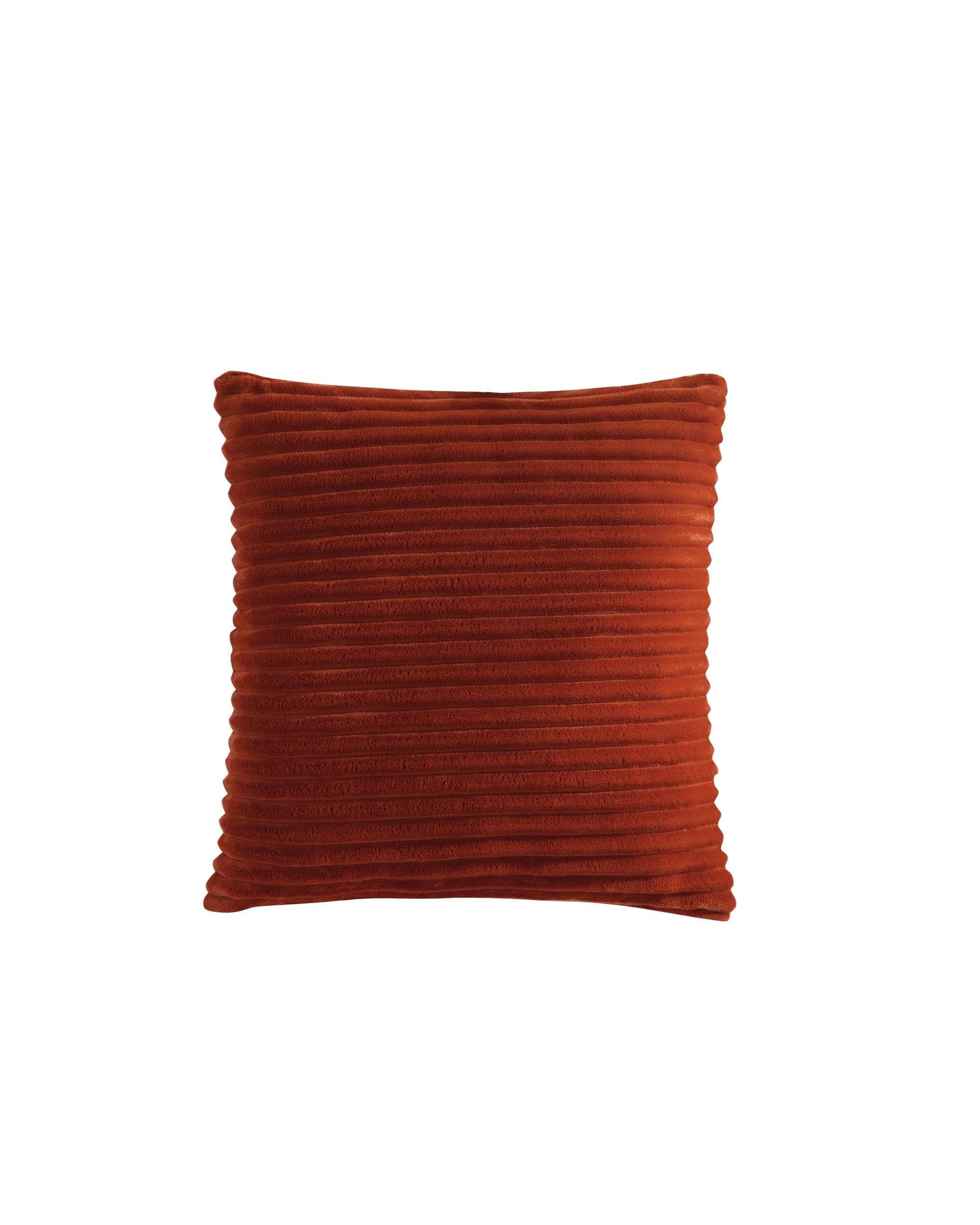 1 Dreamaker Signature Embossed Corduroy Fleece Cushion 45x45cm - Rust Red, 1 of 7