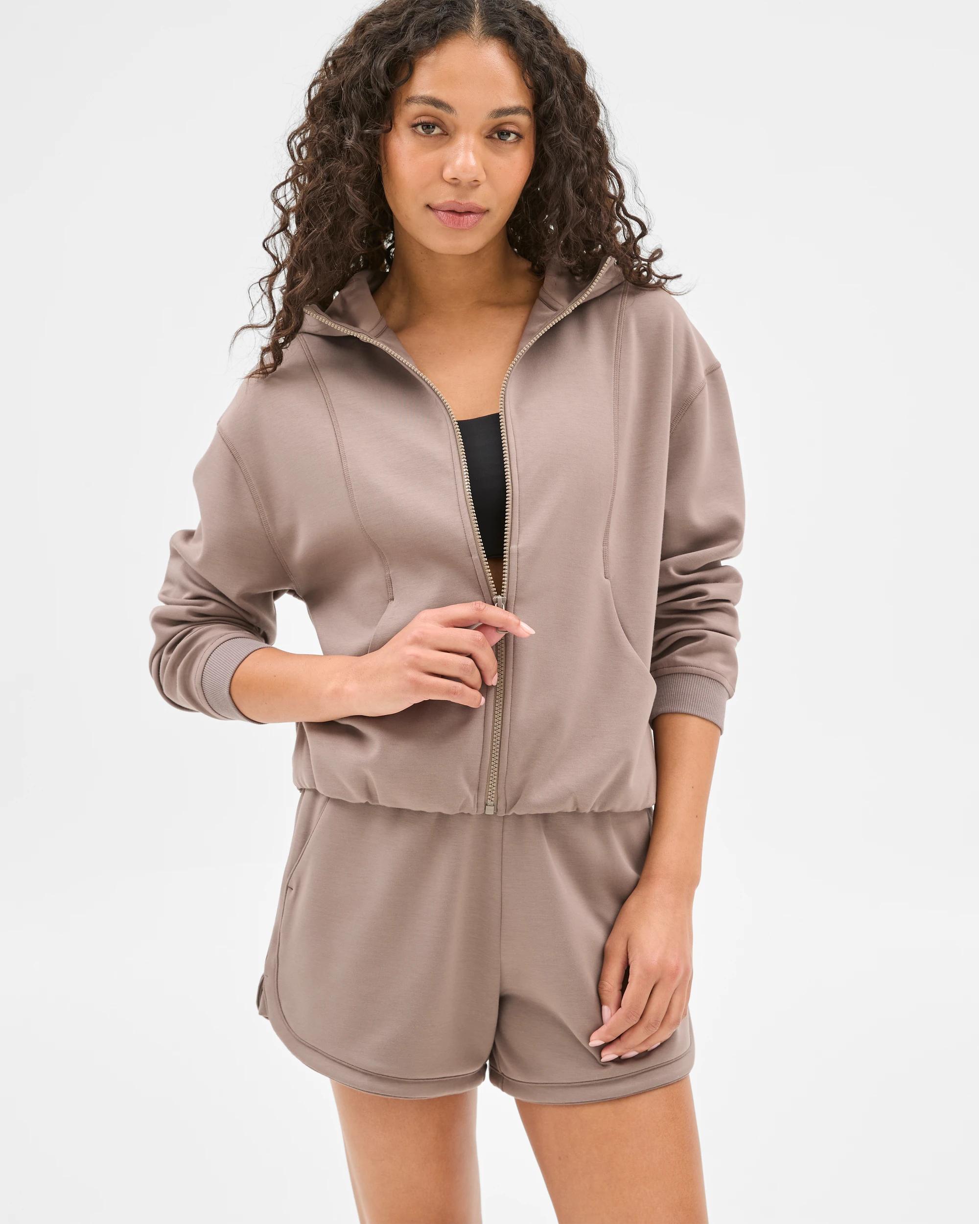 3 Target Active Movement Lounge Zip Through Jacket MUSHROOM, 3 of 5