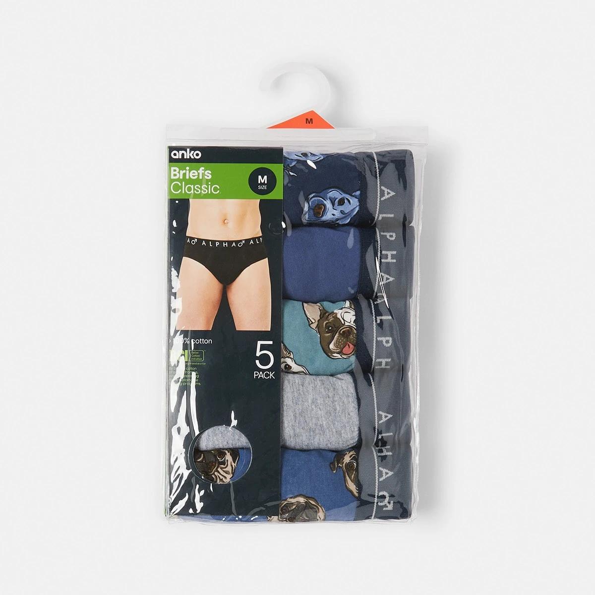 10 5 Pack Printed Briefs Dogshead, 10 of 10