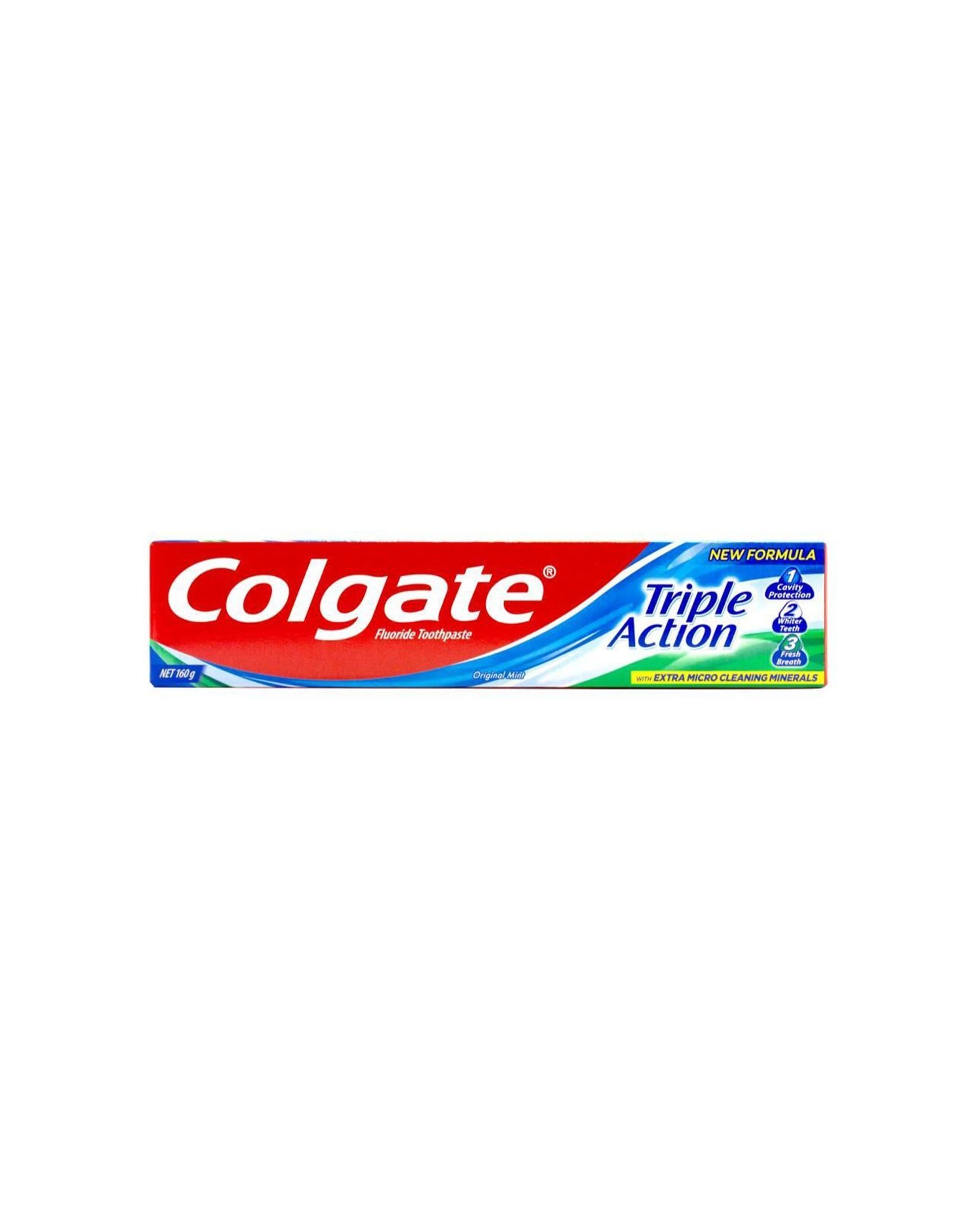2 Colgate 12pk Fluoride Toothpaste Tube Triple Action Original Mint 160g - Multi, 2 of 4