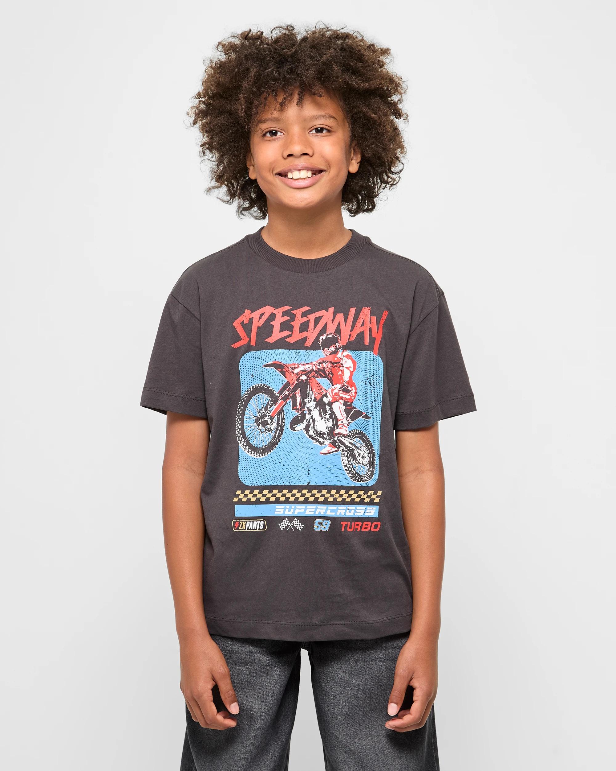 1 Target Australian Cotton Print T-shirt CHARCOAL, 1 of 5