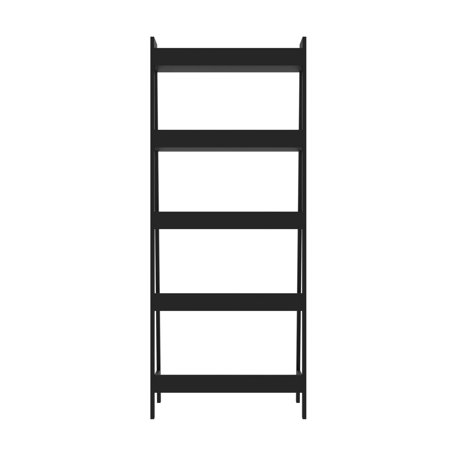 8 Oikiture Bookshelf 5 Tier Corner Ladder Shelf Home Storage Display Rack - Black, 8 of 8