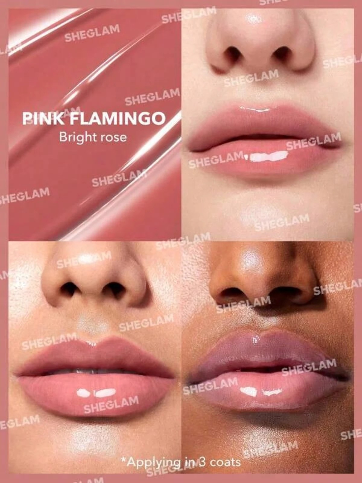2 SHEGLAM Pout-Perfect Shine Lip Plumper - Pink Flamingo, 2 of 6