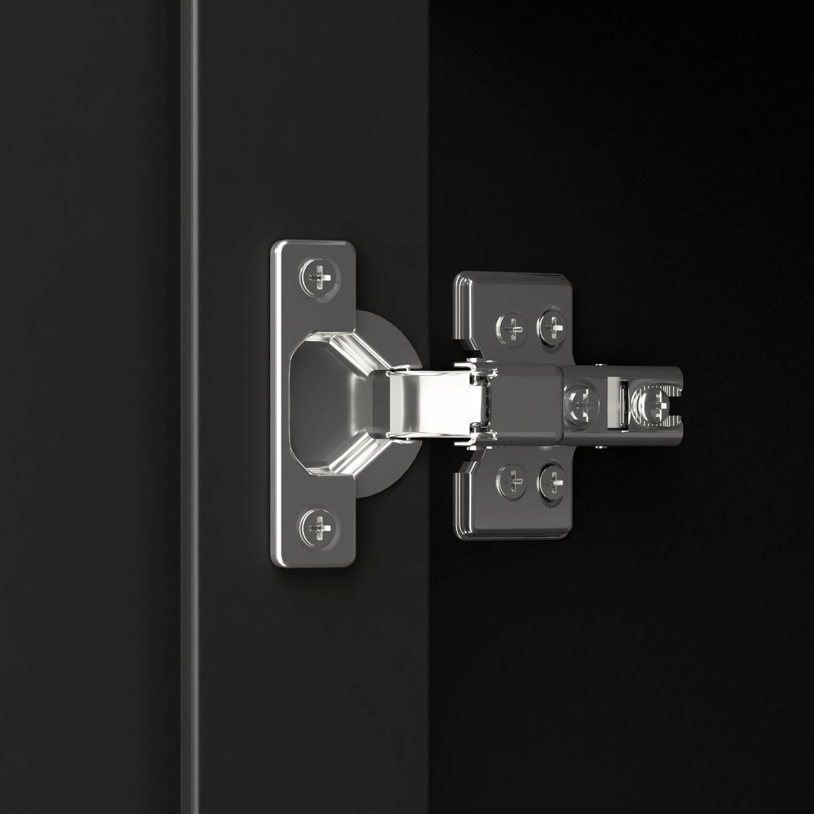 6 Alfordson Buffet Sideboard Cupboard Cabinet Kitchen Hallway Storage Shelf - Black, 6 of 10