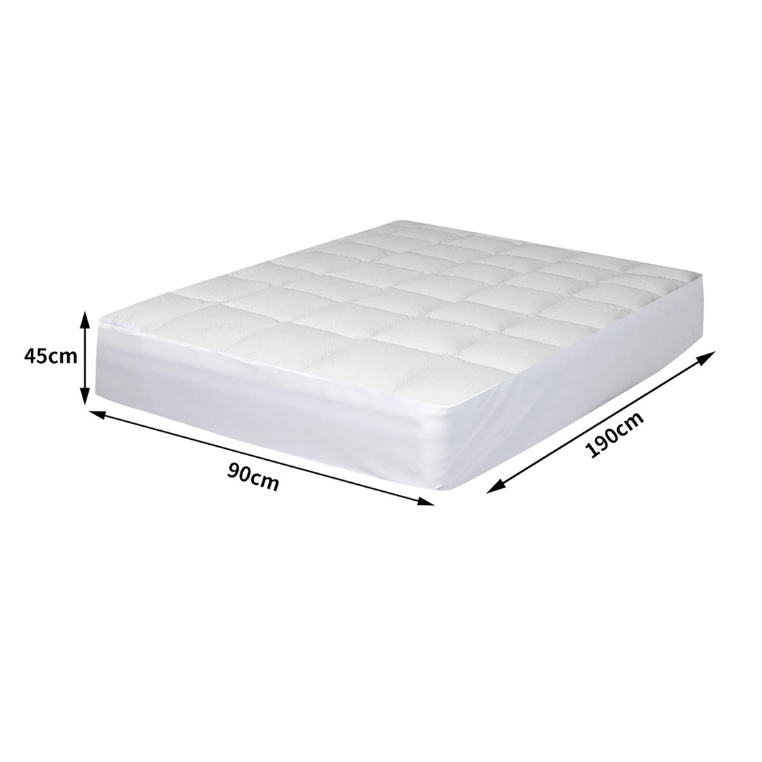 3 Dreamz Mattress Topper 1000gsm Single, 3 of 6
