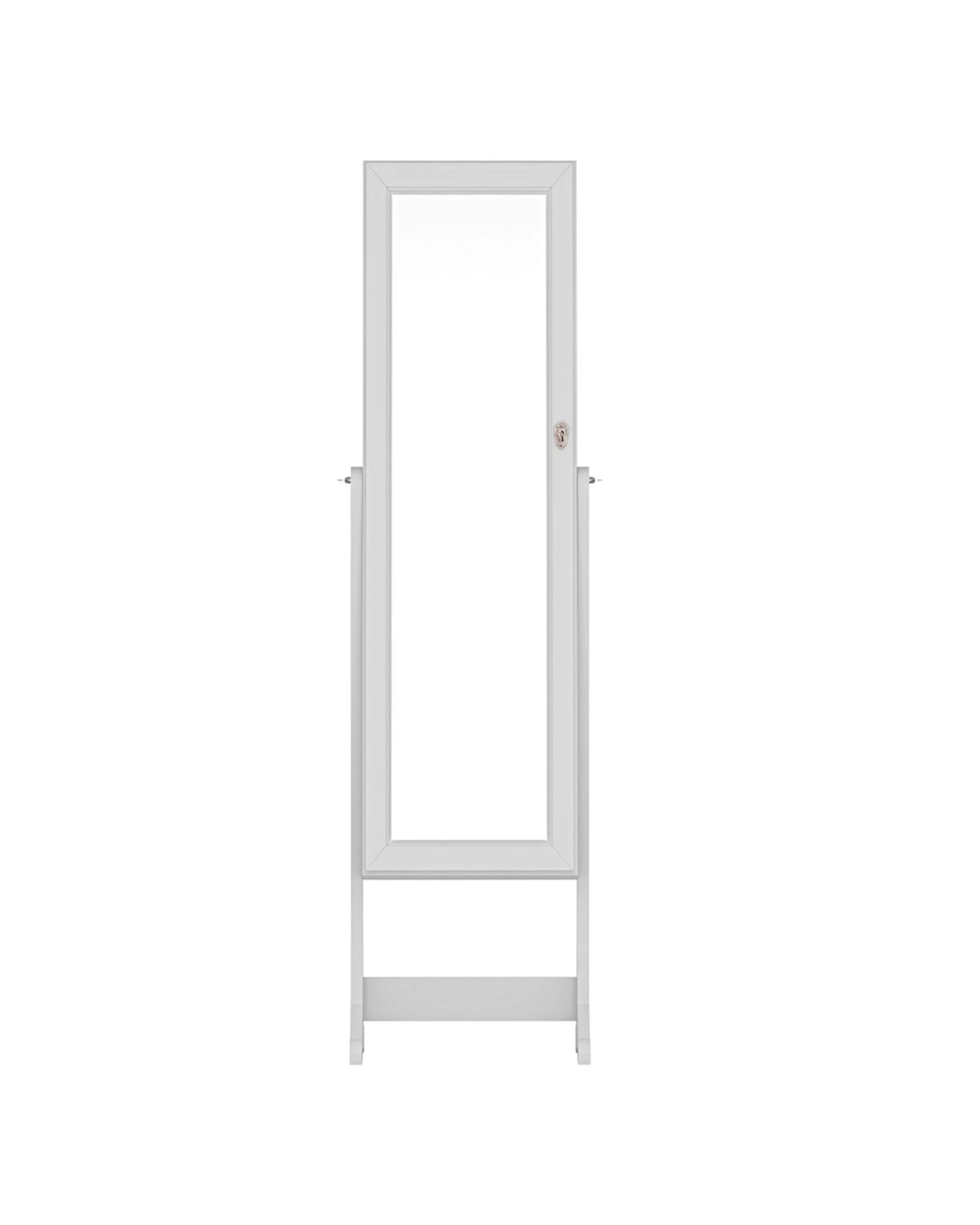 3 Artiss Jewellery Cabinet Mirror Free Standing
 - White, 3 of 3