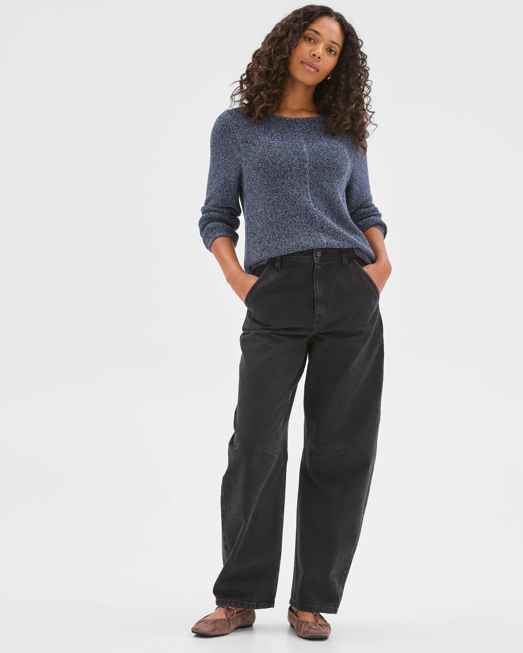 6 Target Woman Australian Cotton Blend Ottoman Twist Jumper NAVY BLAZER TWIST, 6 of 7