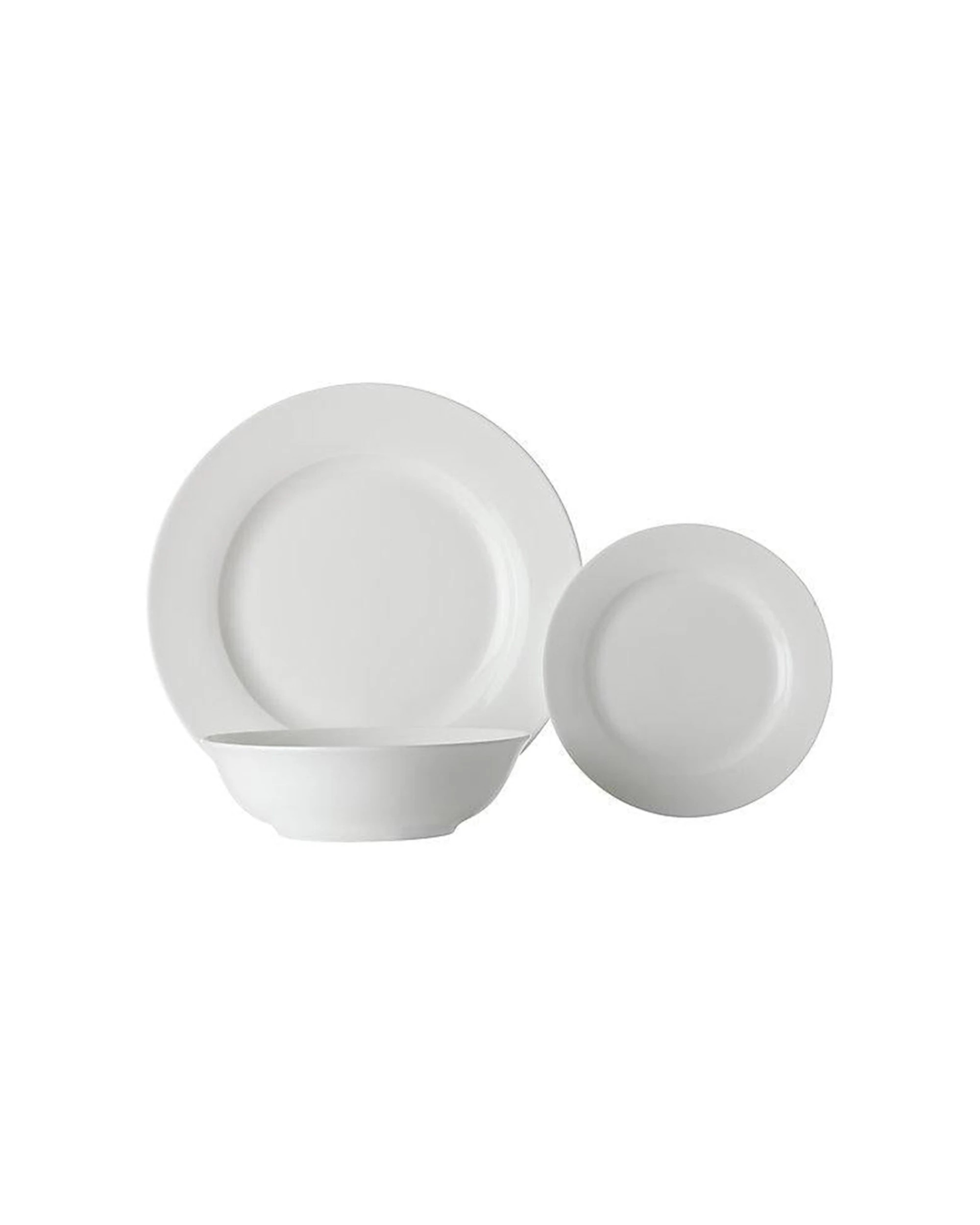 2 Maxwell & Williams 12pc Basics Complete European Rim Porcelain Dinner Set
 - White, 2 of 3