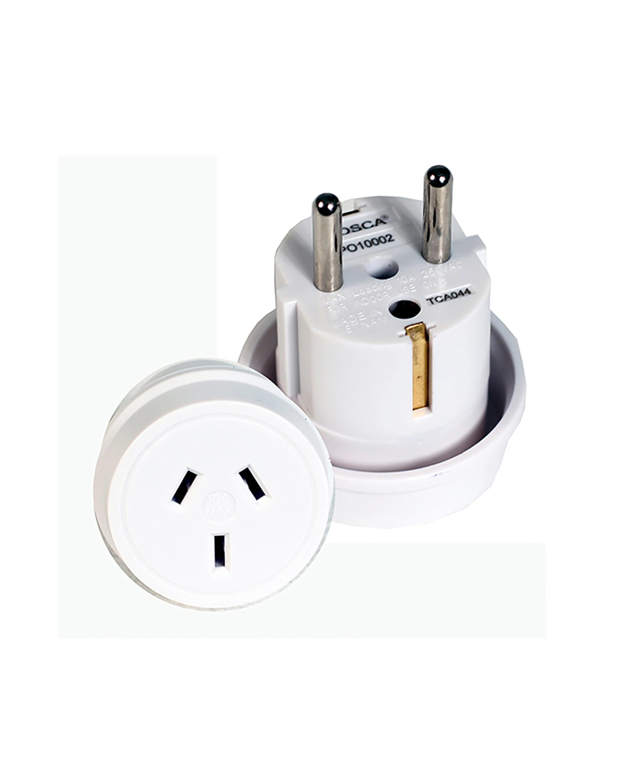 2 Tosca 2Pk Ob Travel Power Adapter Converter Plug - Bal/Eur - Plain, 2 of 2