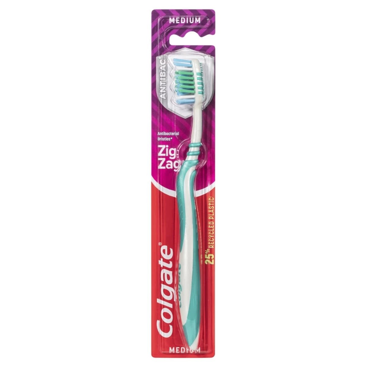 1 Colgate Zig Zag Medium Bristles Manual Toothbrush, 1 of 8