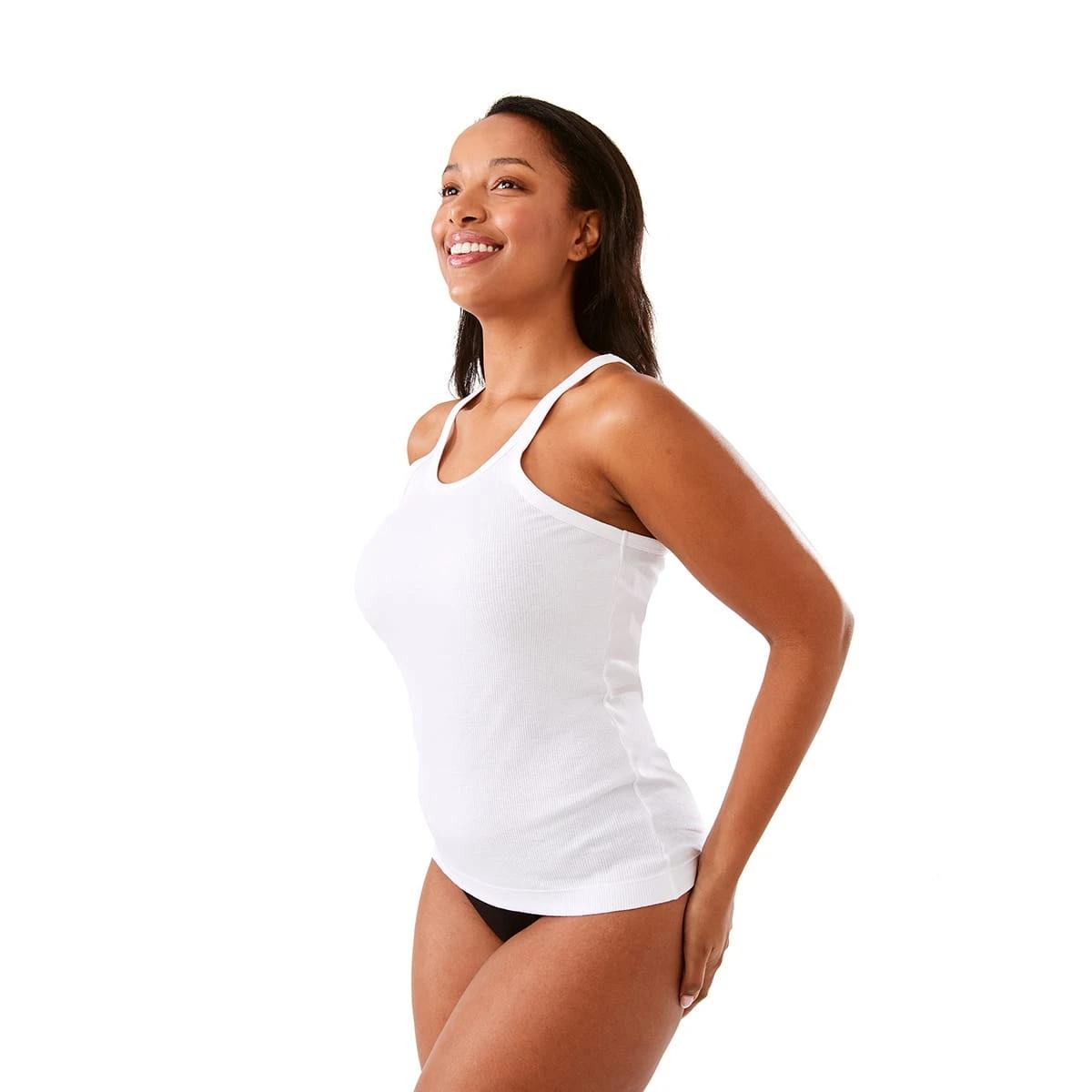 3 3 Pack Essential Cotton Rib Singlet White, 3 of 8