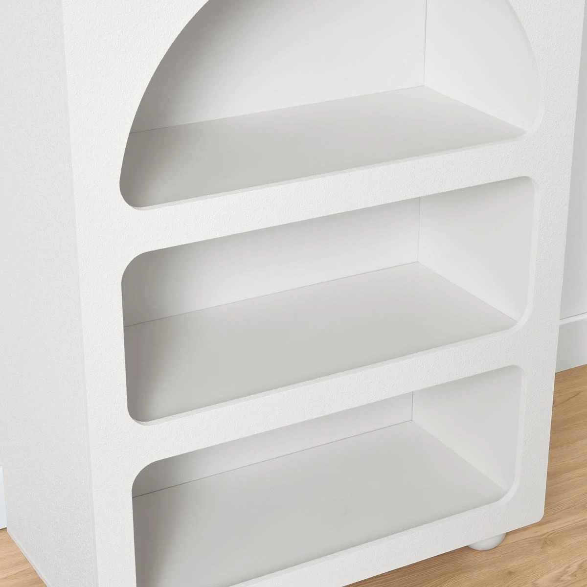 8 Textured Arched Bookcase - White, 8 of 9