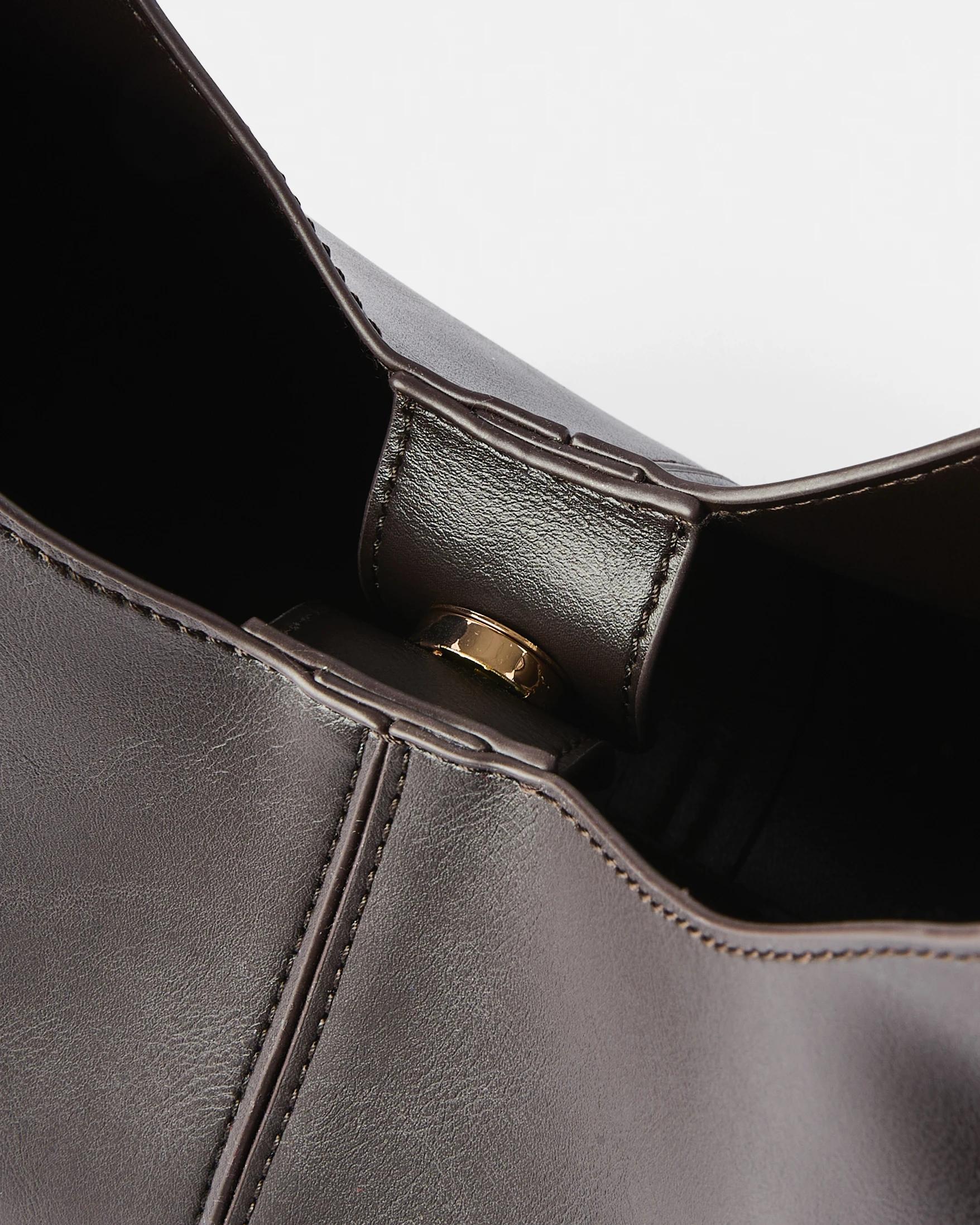 4 Half Moon Shoulder Bag Deep Fudge, 4 of 8