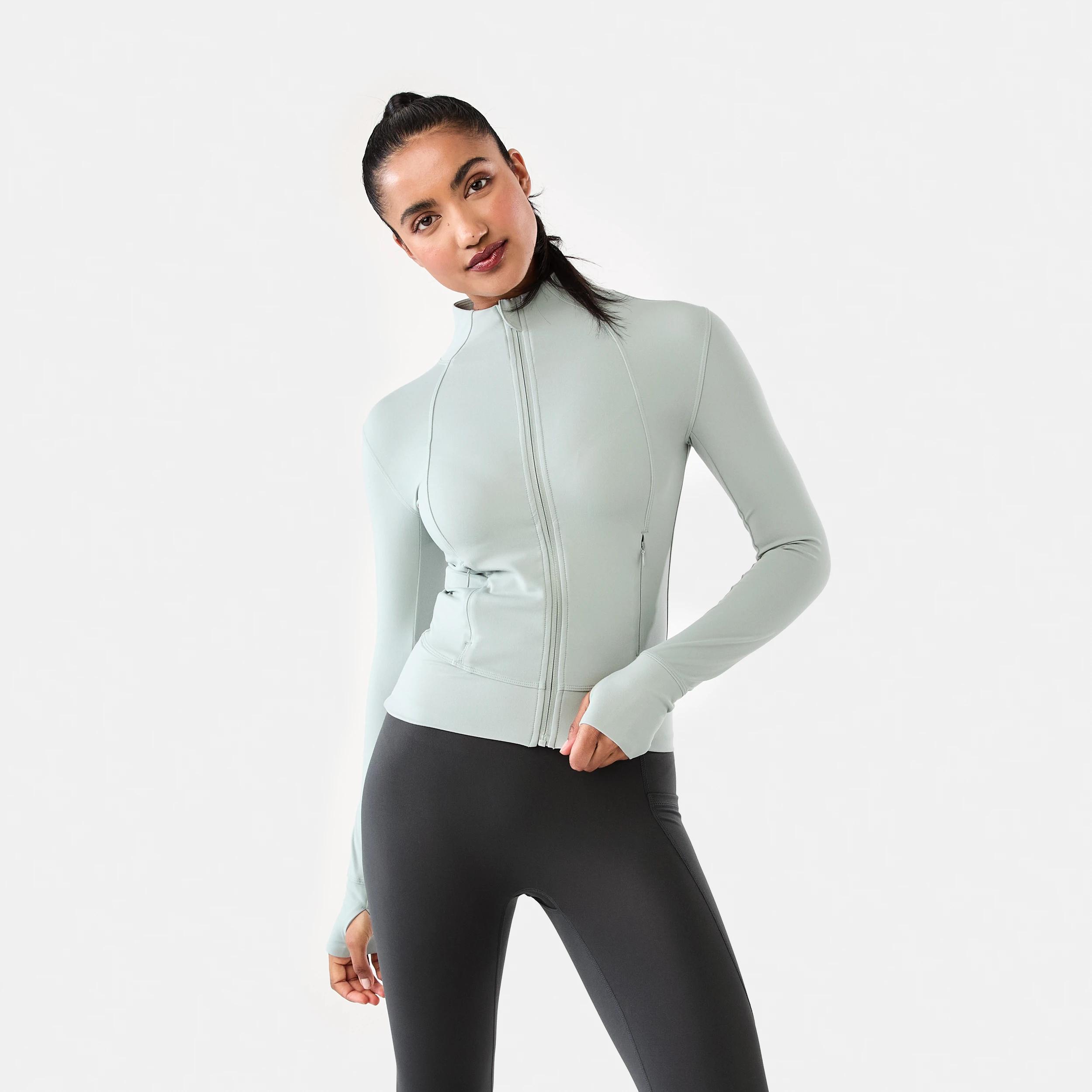 2 Active Womens Long Sleeve Ultrasoft Jacket LINDSEY GREEN, 2 of 8