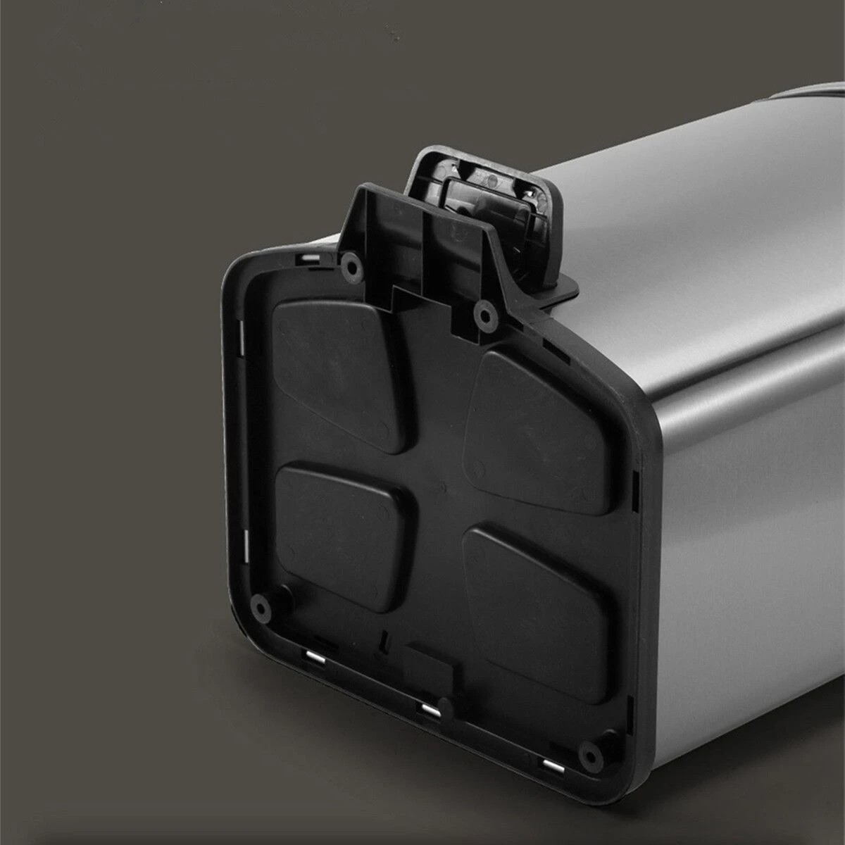 6 AUSWAY 9L Small Rubbish Pedal Bin stainless steel waste bin Square 9L capacity, 6 of 6
