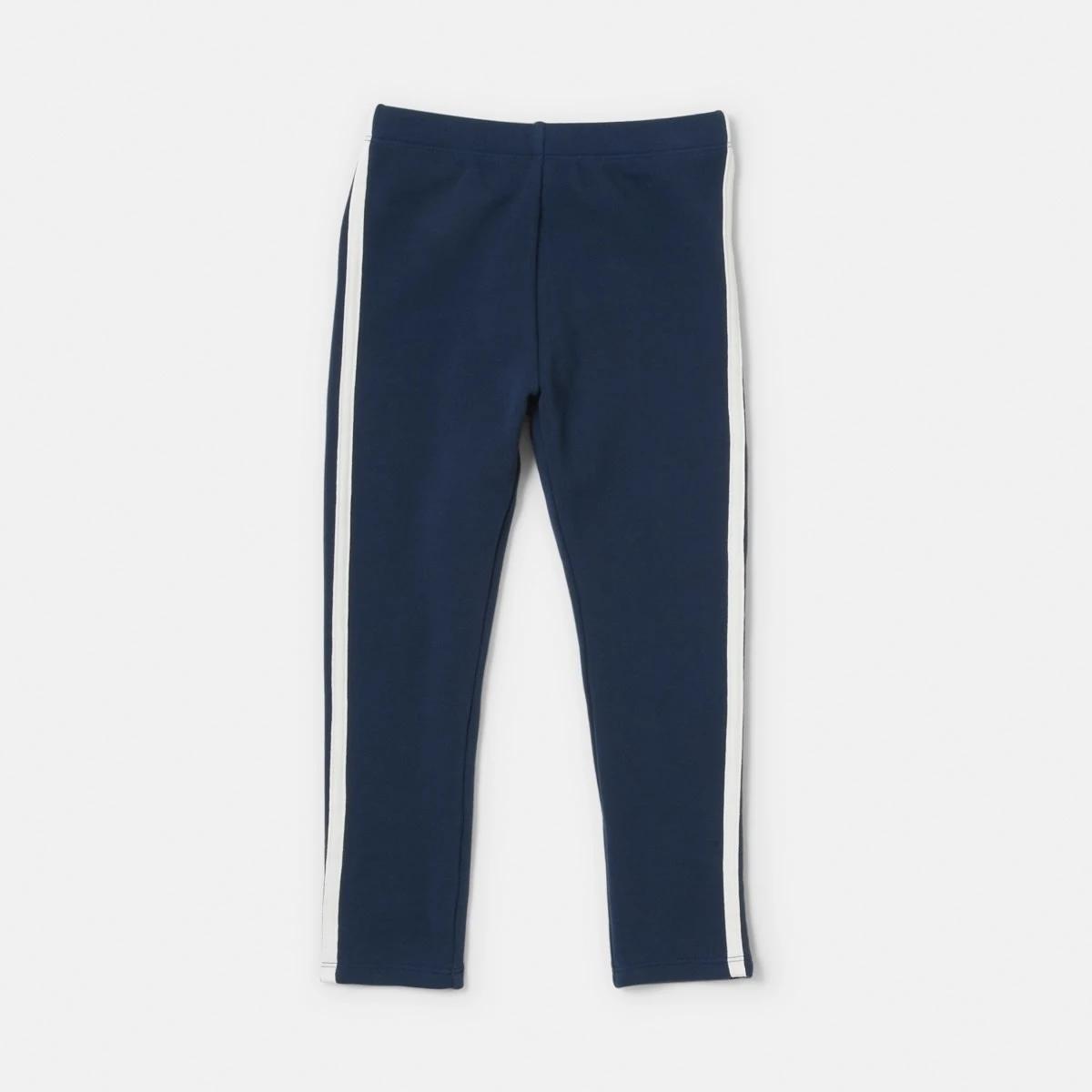 7 Fleecy Lined Leggings Dress Navy, 7 of 8