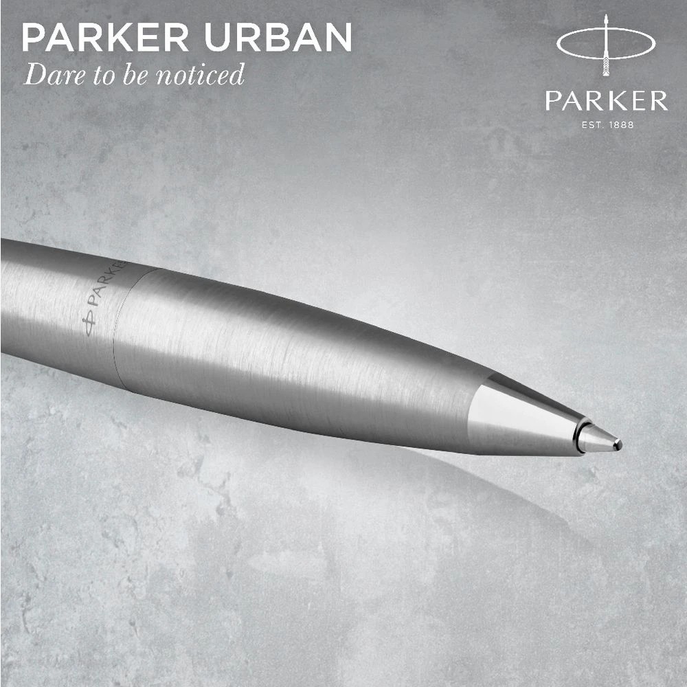 3 Parker Urban Ballpoint Pen Metallic with Chrome Trim, 3 of 5