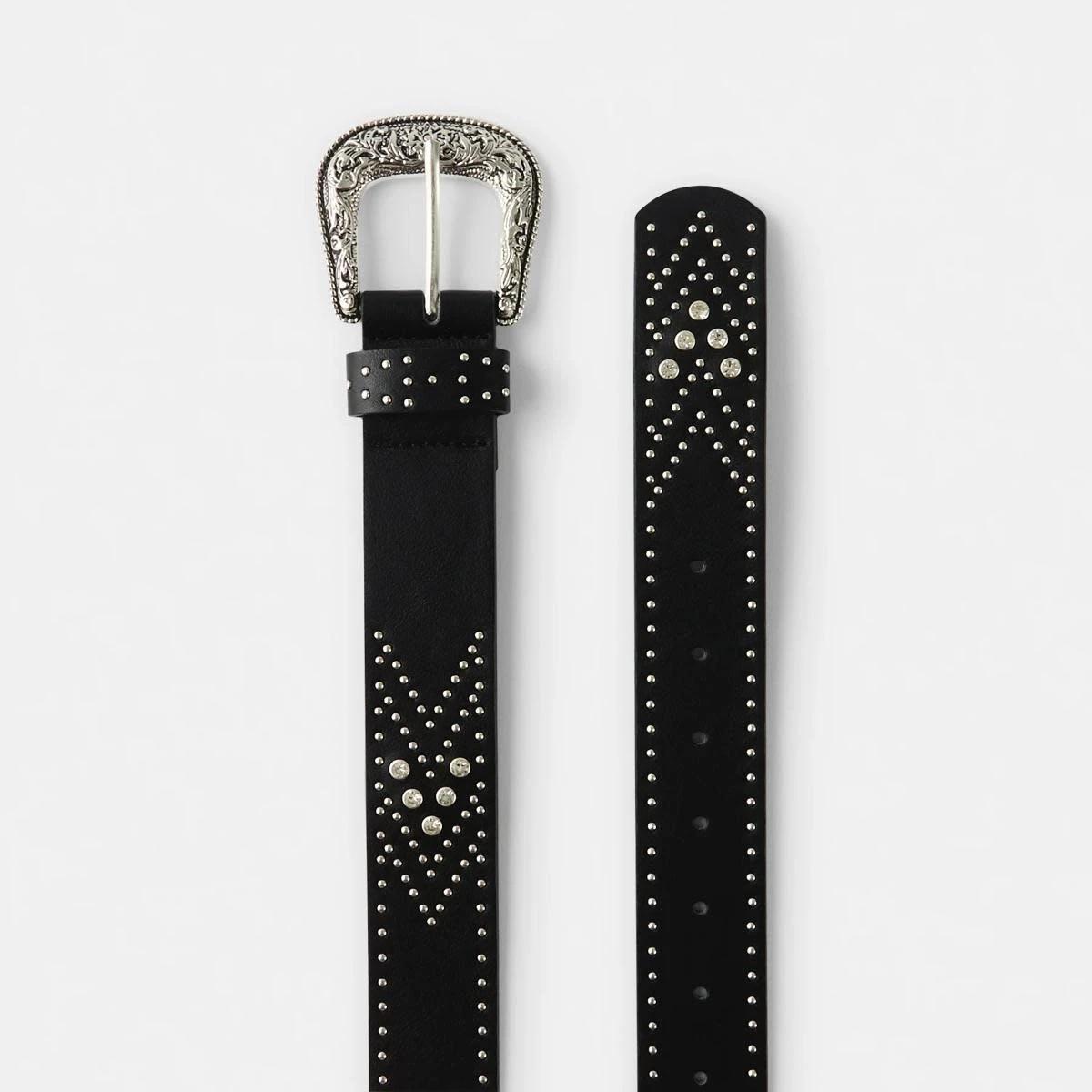 2 Western Stud Belt BLACK, 2 of 4