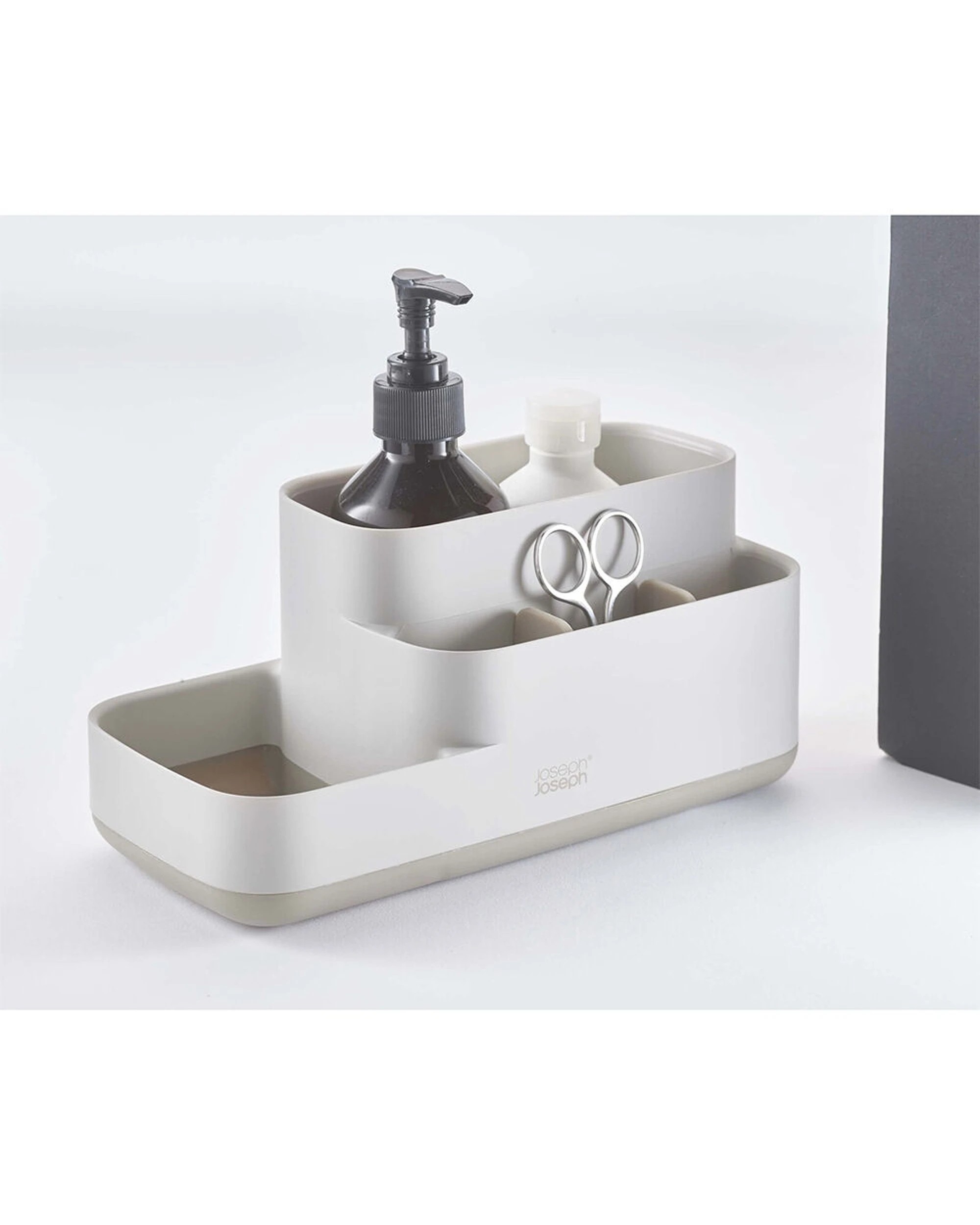 4 Joseph Joseph 2PK EasyStore 25cm Bathroom Caddy Organiser Ecru - Multi, 4 of 6