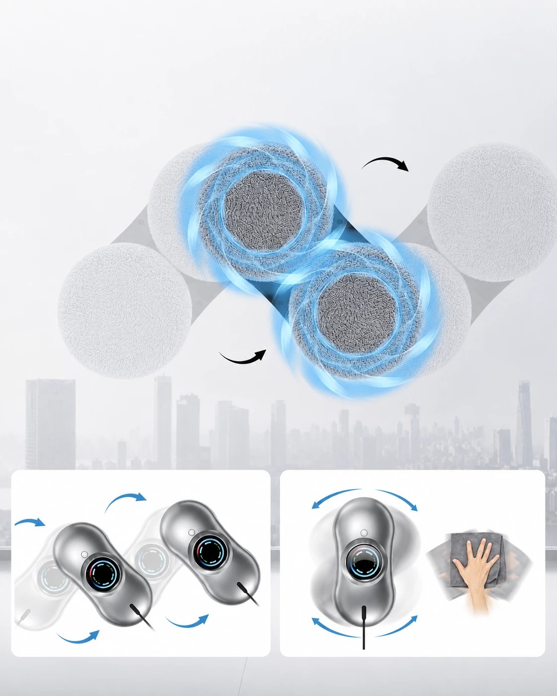 3 Advwin Window Cleaning Robot Auto Dual Water Spray - Silver, 3 of 9