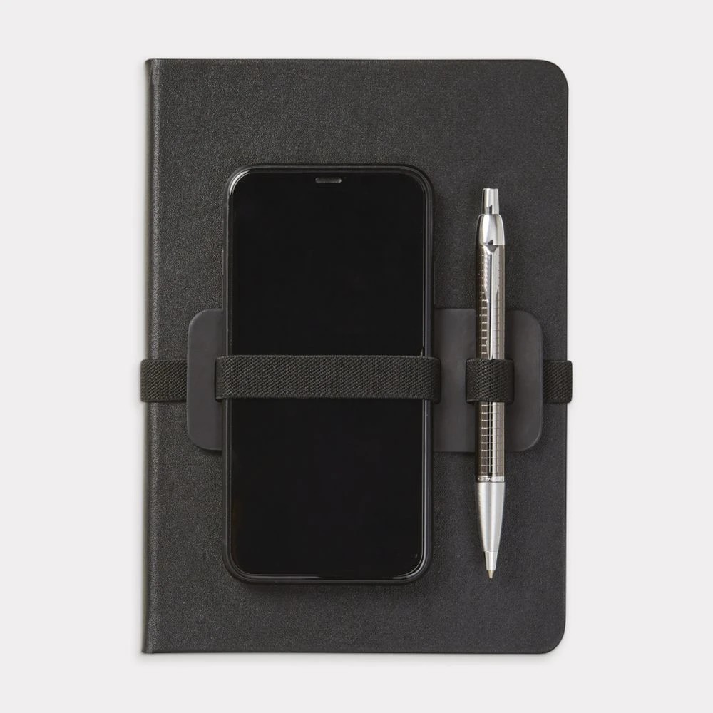 4 Otto A5 Notebook with Access Strap 192 Pages Black, 4 of 5
