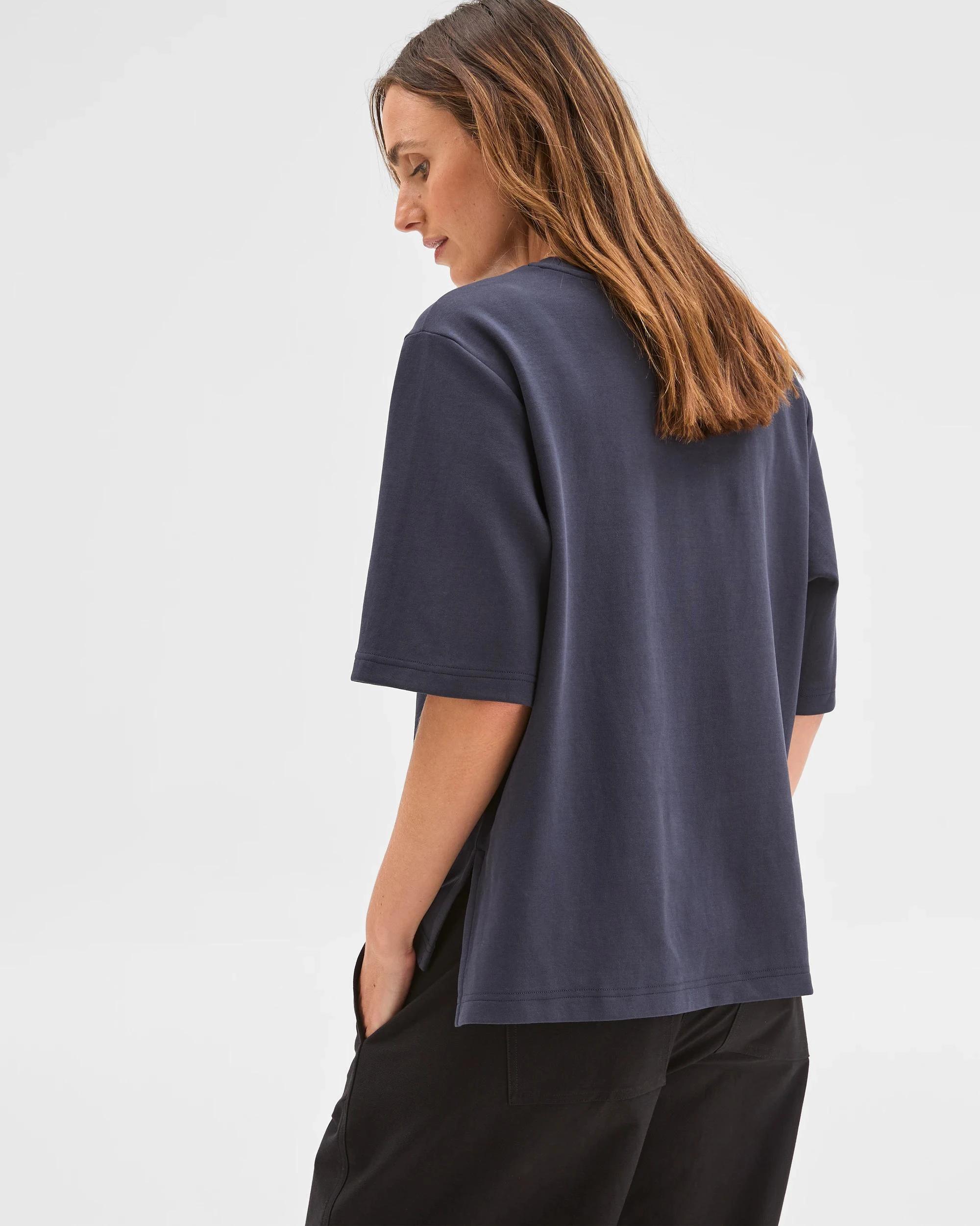 5 Target Woman Australian Cotton Blend Oversized Interlock T-Shirt NIGHT SKY, 5 of 5