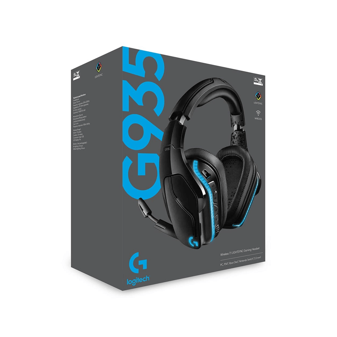 8 Logitech G935 Wireless 7.1 Surround Sound Lightsync Gaming Headset - Multi, 8 of 8