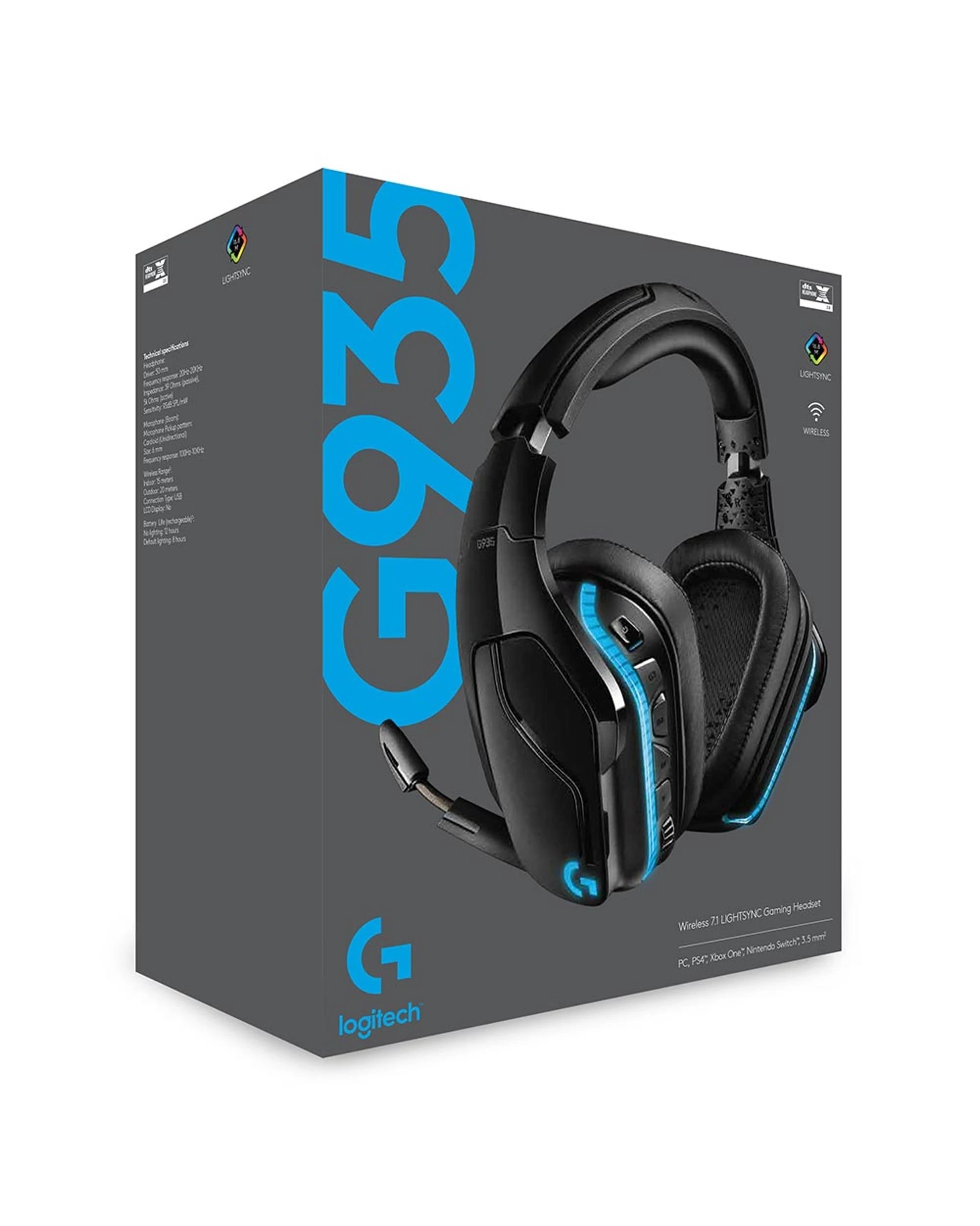 8 Logitech G935 Wireless 7.1 Surround Sound Lightsync Gaming Headset - Multi, 8 of 8