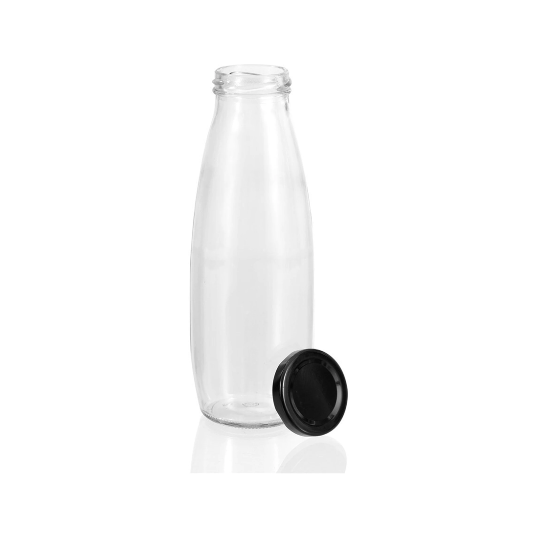 2 Lemon & Lime 450ml Glass Milk Bottle Container Storage W/ Screw Top Lid Assorted
 - Multi, 2 of 5