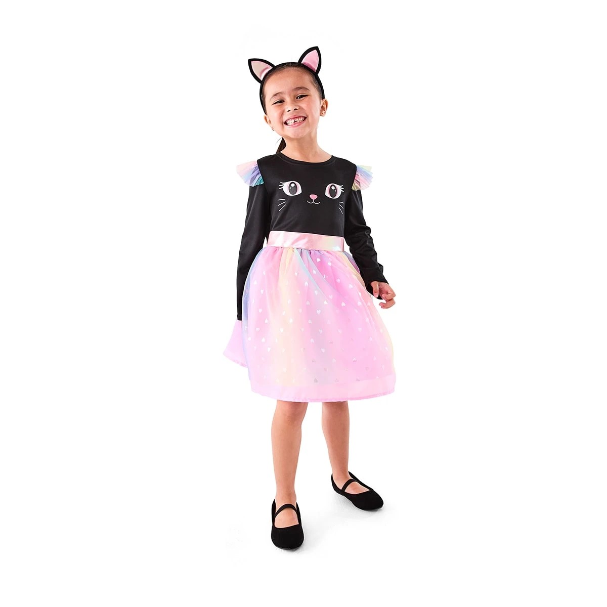 1 3 Piece Black Cat Costume - Ages 4-6, 1 of 10
