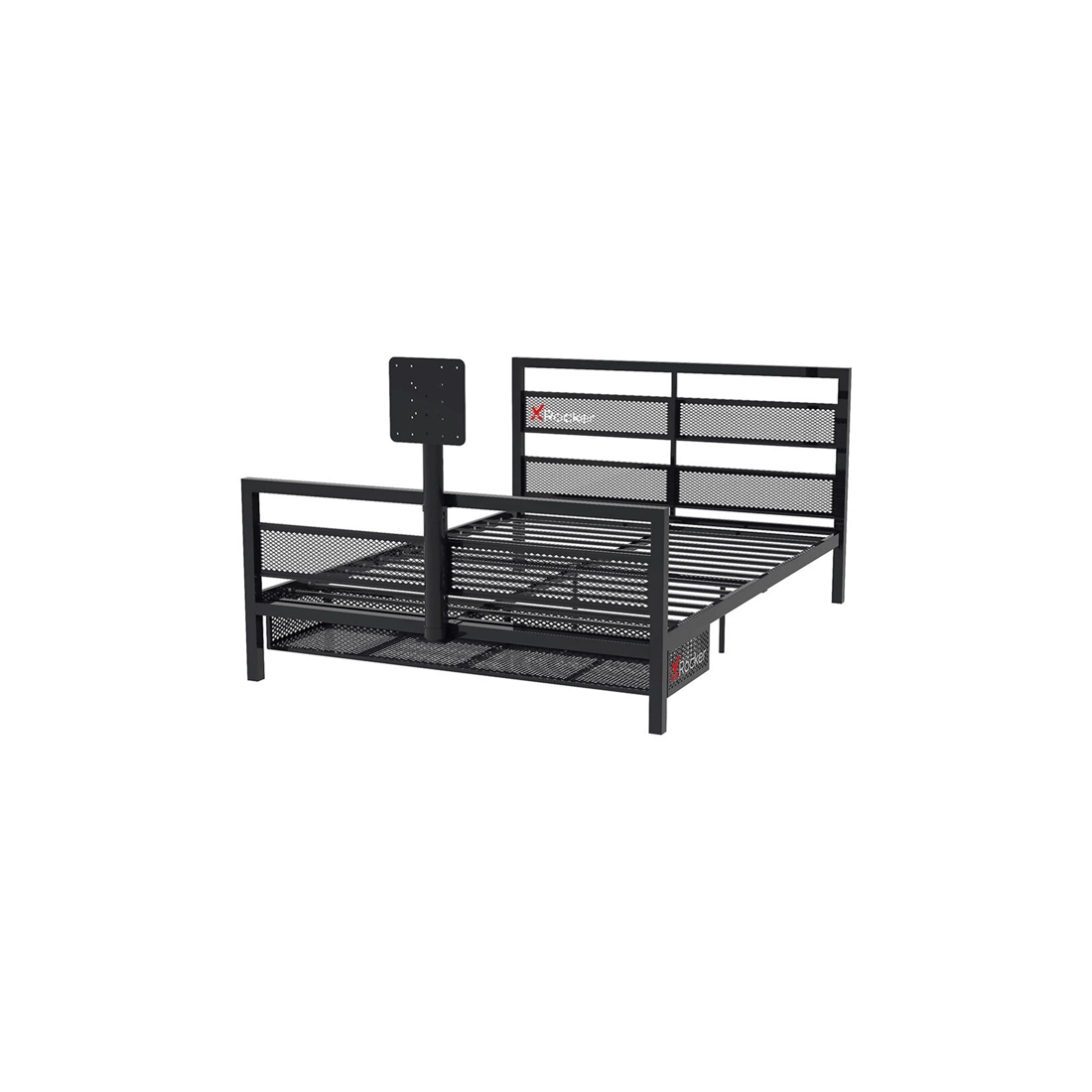 1 X Rocker Basecamp Gaming Double Bed Frame W/adjustable Twist Vesa Tv Mount Black
 - Black, 1 of 3