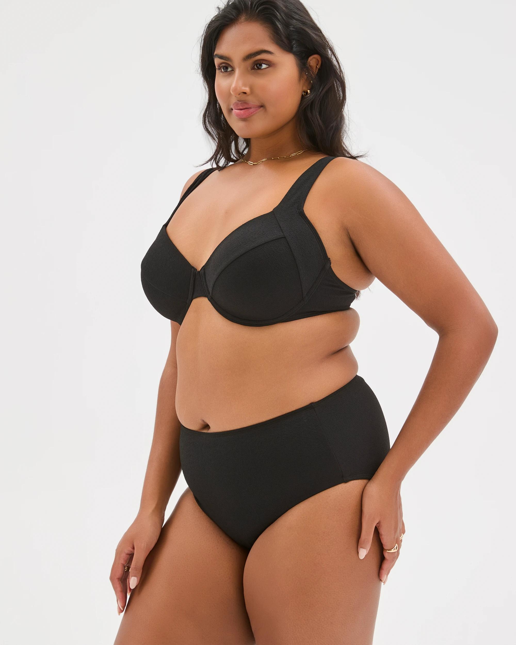 9 Target Woman Shape Your Body Resort High Waisted Soft Textured Swim Bikini Bottoms BLACK, 9 of 9