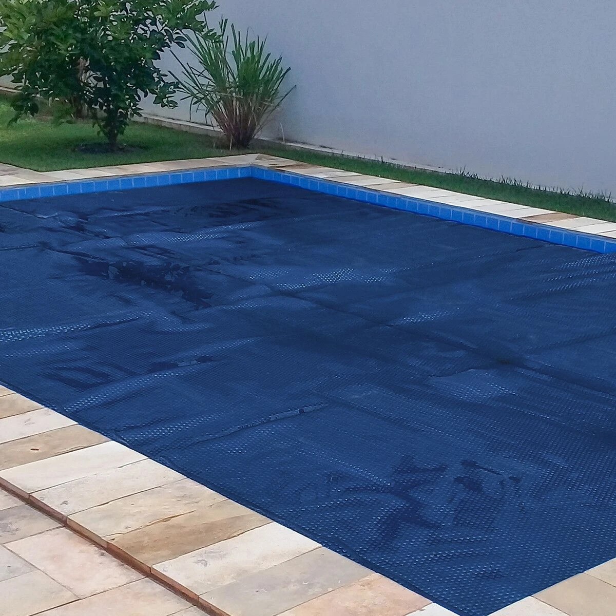 2 Ausway Pool Safety Cover Swimming Blanket Solar Bubble Mat Blue Black, 2 of 7