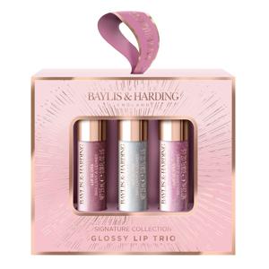 Baylis & Harding Signature Collection Glossy Lip Trio - Jojoba, Vanilla and Almond Oil