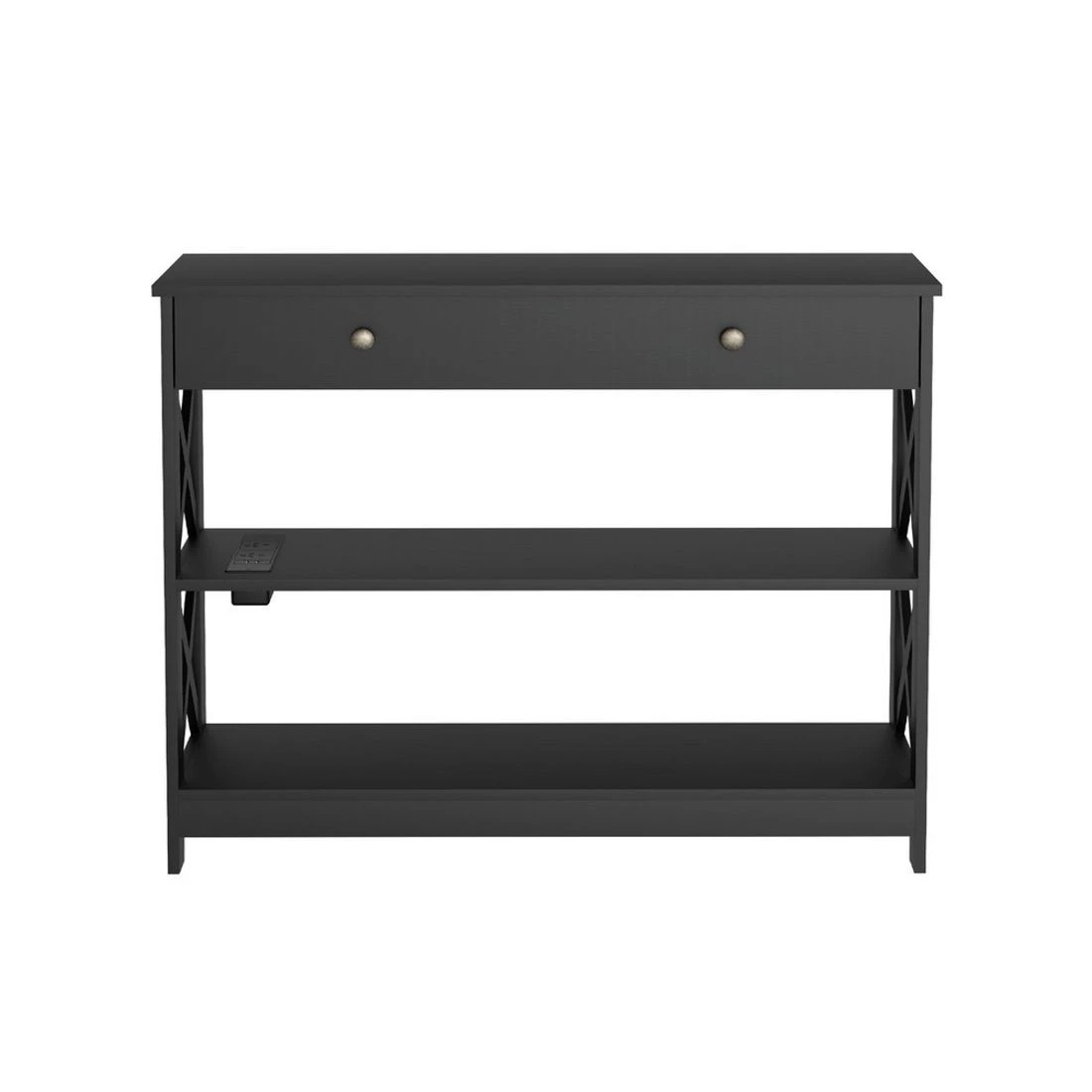 5 Artiss Console Table 3-tier Usb Outlets
 - Black, 5 of 8