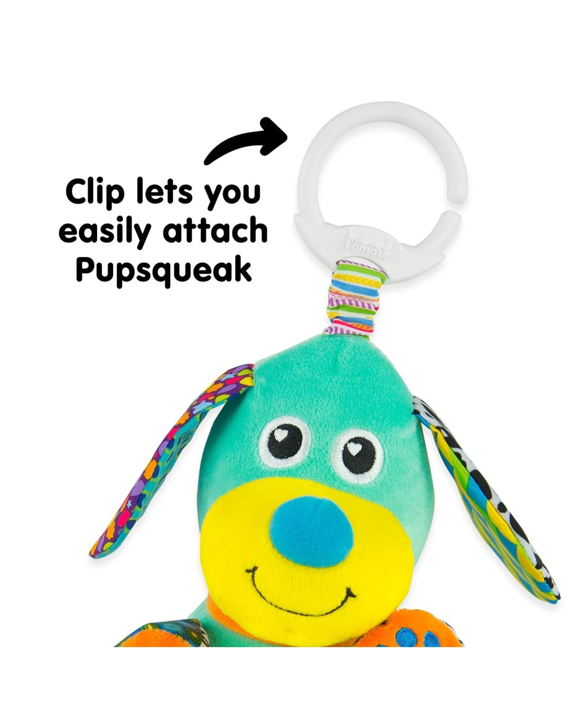4 Lamaze Clip and Go Pupsqueak Plush, 4 of 4