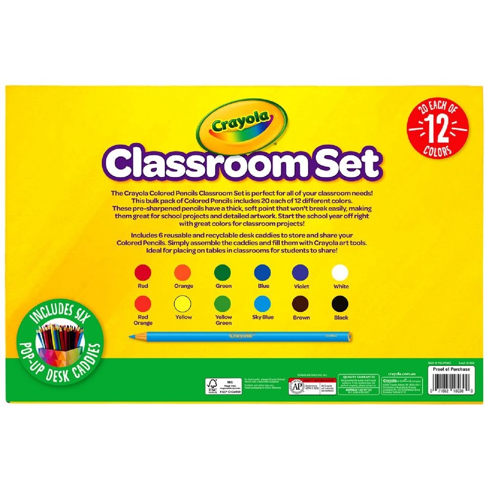 4 Crayola Coloured Pencils Classroom Pack 240 Pieces, 4 of 4