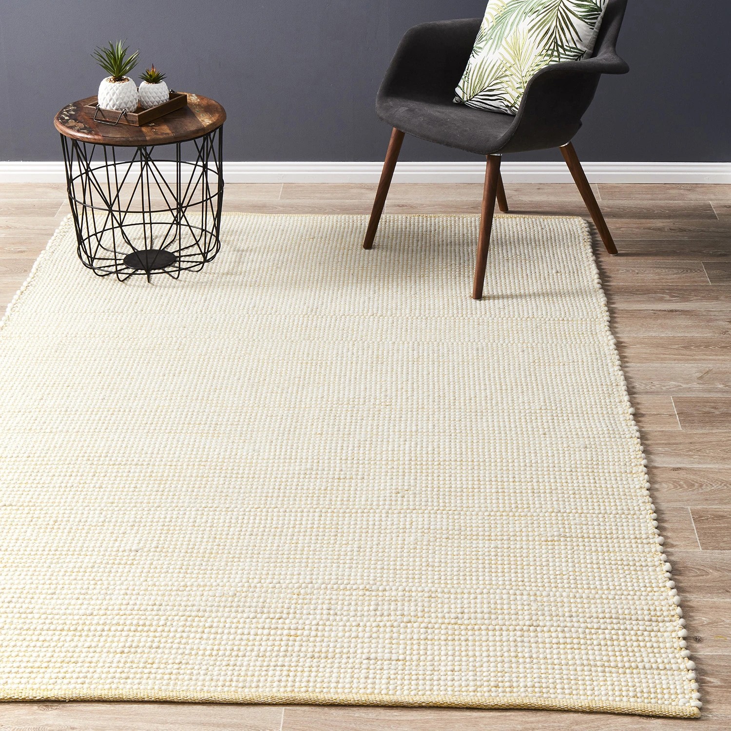 1 Common Ground Rugs Atelier 225x155cm - Medium Hand Loomed Wool Floor Rug - Gold, 1 of 7