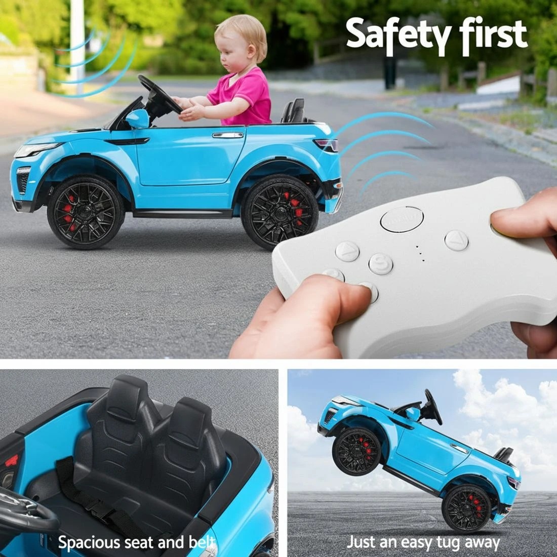 8 Rigo Kids Electric Ride On Car SUV Toy Cars Remote 12V - Blue, 8 of 8
