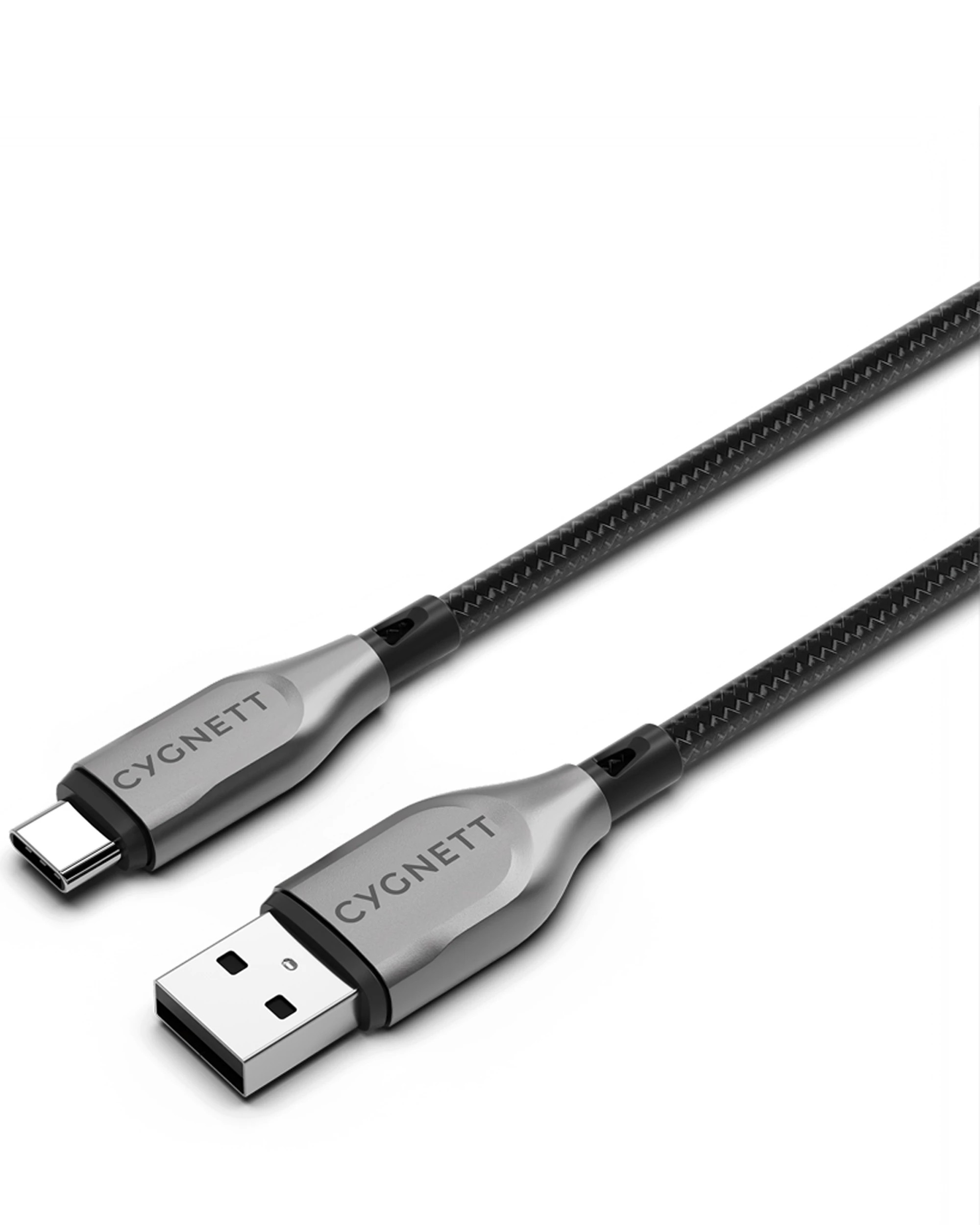 2 Cygnett 2PK Armoured USB-C to USB-A Charger & Data Sync Cable 2m - Black, 2 of 6