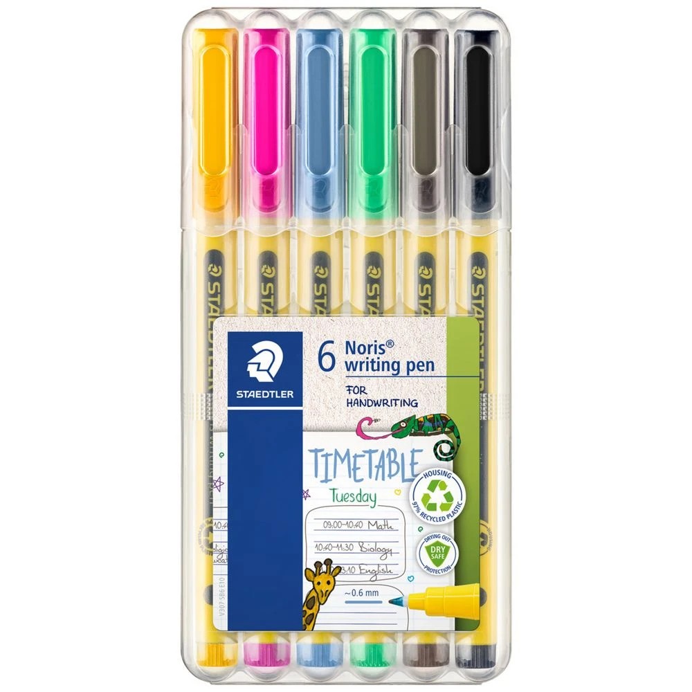 1 Staedtler Noris Fineliner Pen Bright 6 Pack, 1 of 7
