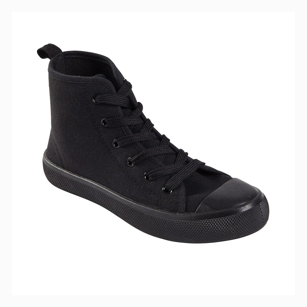 1 Senior High Top Canvas Sneakers Black, 1 of 5
