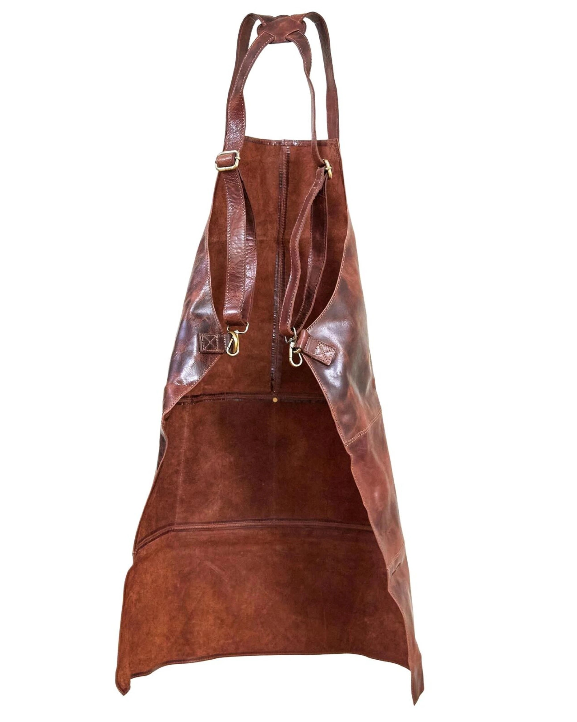 8 Pierre Cardin Professional Leather Apron Butcher Woodwork Hairdressing Barber Chef - Cognac, 8 of 9