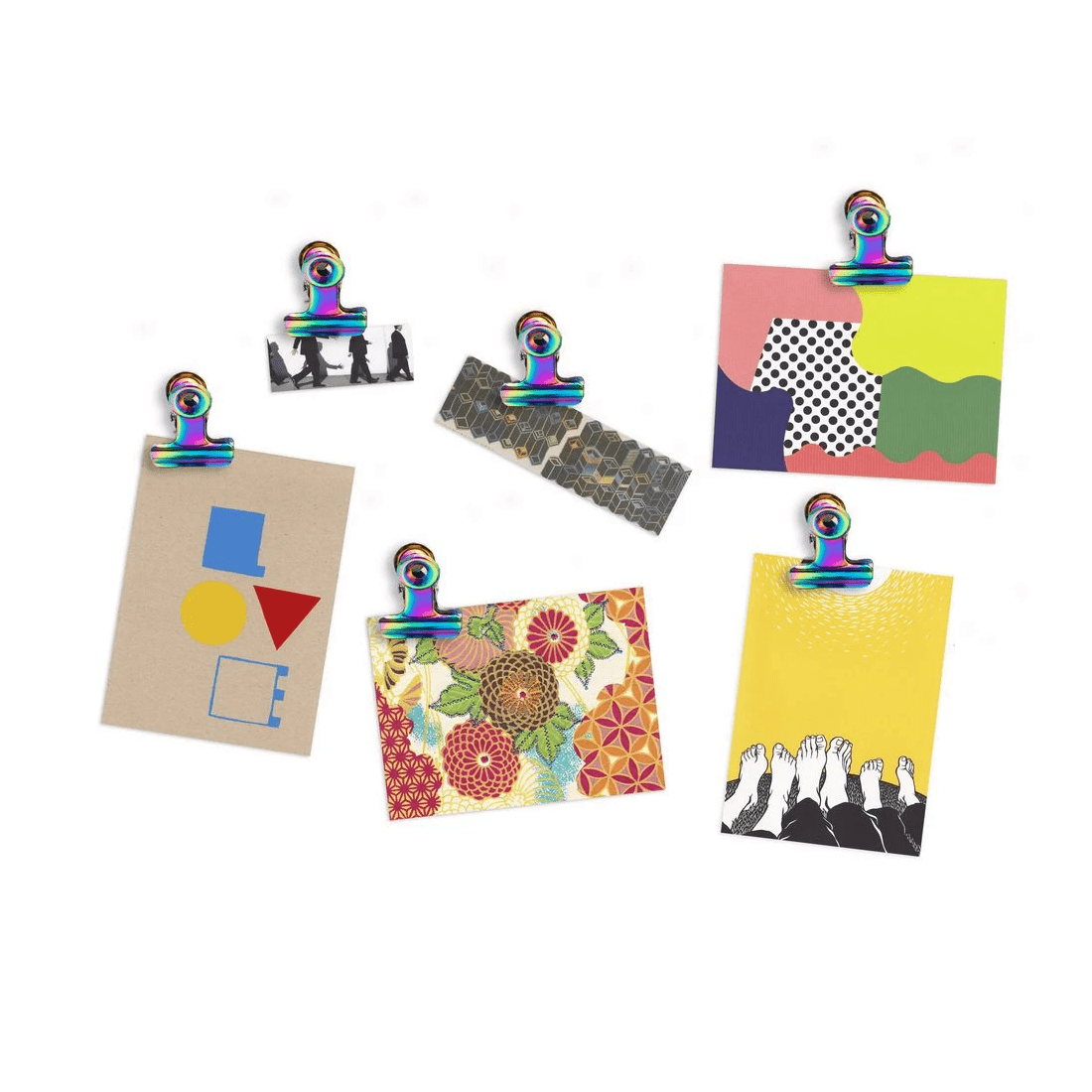 3 Three By Three Metal Magnet Clips Small Iridescent 6 Pack, 3 of 3