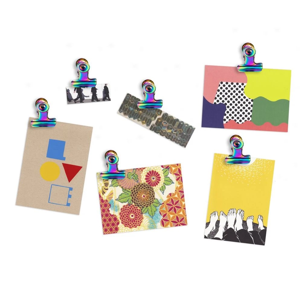 3 Three By Three Metal Magnet Clips Small Iridescent 6 Pack, 3 of 3